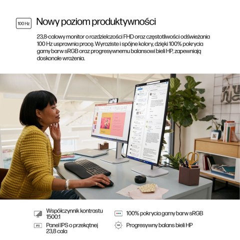 23,8-calowy monitor HP seria 5 Pro FHD - 524pf