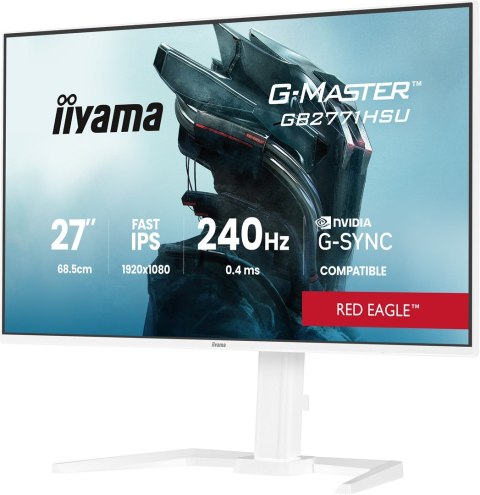 Iiyama G-MASTER GB2771HSU-W1 monitor komputerowy 68,6 cm (27") 1920 x 1080 px Full HD LCD Biały