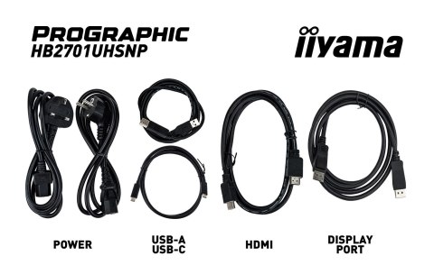 Iiyama PROGRAPHIC HB2701UHSNP-B1 monitor komputerowy 68,6 cm (27") 3840 x 2160 px 4K Ultra HD LCD Czarny
