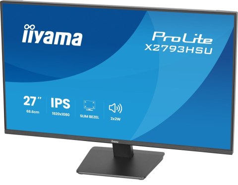 Iiyama ProLite X2793HSU-B1 monitor komputerowy 68,6 cm (27") 1920 x 1080 px Full HD LED Czarny