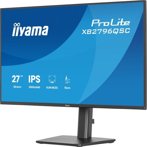 Iiyama ProLite XB2796QSC-B1 monitor komputerowy 68,6 cm (27") 2560 x 1440 px Quad HD LED Czarny