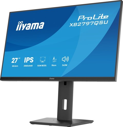 Iiyama ProLite XB2797QSU-B1 monitor komputerowy 68,6 cm (27") 2560 x 1440 px Quad HD LED Czarny