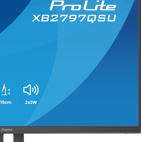 Iiyama ProLite XB2797QSU-B1 monitor komputerowy 68,6 cm (27") 2560 x 1440 px Quad HD LED Czarny