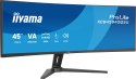 Iiyama ProLite XCB4594DQSU-B1 monitor komputerowy 113 cm (44.5") 5120 x 1440 px Dual QHD LED Czarny