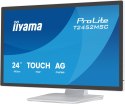 Iiyama ProLite T2452MSC-W1AG monitor komputerowy 60,5 cm (23.8") 1920 x 1080 px Full HD LED Ekran dotykowy Biały