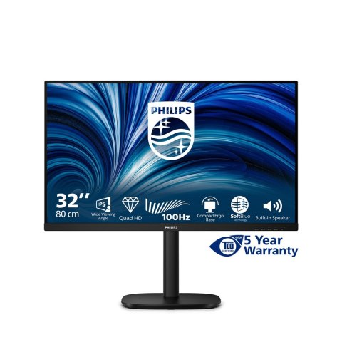 Philips 3000 series 32B2N3500/00 monitor komputerowy 80 cm (31.5") 2560 x 1440 px Quad HD LCD Czarny