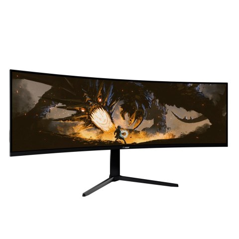 Arozzi Nova 49" Curved monitor komputerowy 124,5 cm (49") 5120 x 1440 px Dual QHD LED Czarny