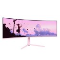 Arozzi Nova 49" Curved monitor komputerowy 124,5 cm (49") 5120 x 1440 px Dual QHD LED Różowy
