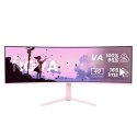 Arozzi Nova 49" Curved monitor komputerowy 124,5 cm (49") 5120 x 1440 px Dual QHD LED Różowy