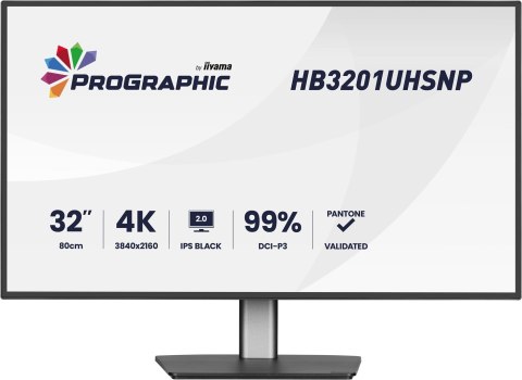 Iiyama ProGraphic HB3201UHSNP-B1 monitor komputerowy 80 cm (31.5") 3840 x 2160 px Czarny