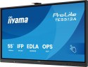 Iiyama TE5513A-B2AG signage display Interaktywny płaski panel 138,7 cm (54.6") Wi-Fi 500 cd/m2 4K Ultra HD Czarny Ekran dotykowy