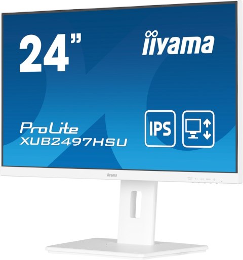 Iiyama TFT XUB2497HSU IPS 24'' HDMI/DP/2xUSB/hoev/weiß - Płaski ekran - 60.5 cm