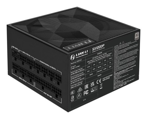 Lian Li SX1000P moduł zasilaczy 1000 W 20+4 pin ATX ATX Czarny