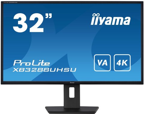 Monitor komputerowy iiyama ProLite XB3288UHSU-B5 80 cm (31.5") 3840 x 2160 px 4K Ultra HD LCD Czarny