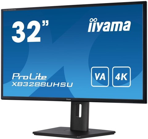Monitor komputerowy iiyama ProLite XB3288UHSU-B5 80 cm (31.5") 3840 x 2160 px 4K Ultra HD LCD Czarny