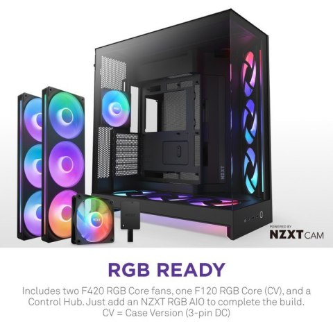 NZXT H9 Flow RGB+ Midi Tower Czarny