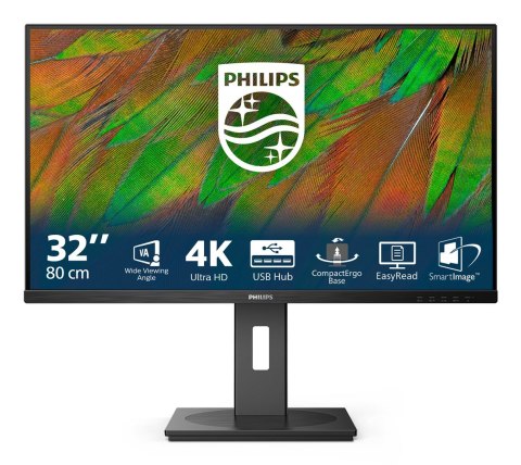 Philips 3000 series 32B1N3800/00 monitor komputerowy 81,3 cm (32") 3840 x 2160 px 4K Ultra HD LCD Czarny