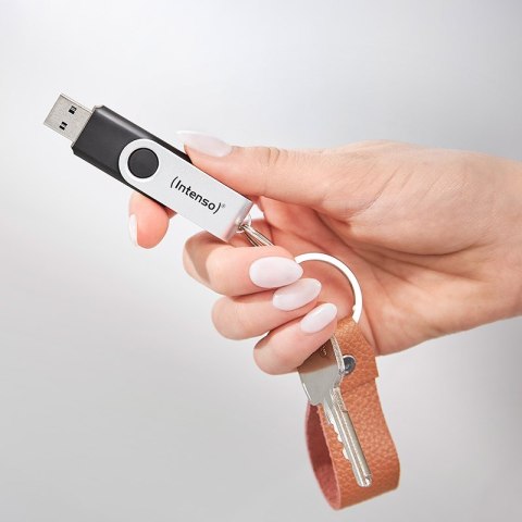 Intenso USB 256GB OFFICE LINE 3.2 Gen1 Silver-Black pamięć USB USB Typu-A 3.2 Gen 1 (3.1 Gen 1) Czarny, Srebrny