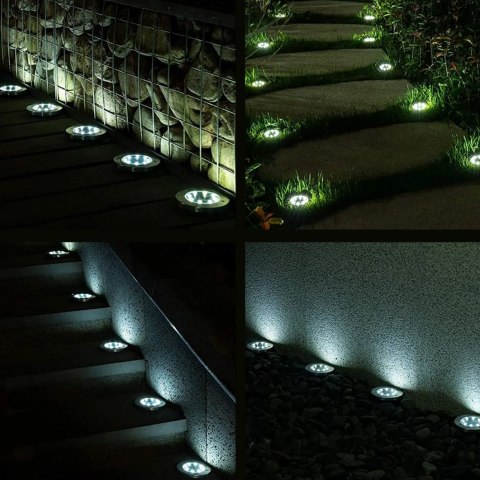 MACLEAN SOLARNA LAMPA NAJAZDOWA OGRODOWA LED IP44, 12 LED SMD, 4000K MCE318