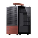 Obudowa Jonsbo T6, Mini-Tower, Mini-ITX, Tempered Glass, Holz - czarna