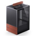 Obudowa Jonsbo T6, Mini-Tower, Mini-ITX, Tempered Glass, Holz - czarna