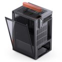 Obudowa Jonsbo T6, Mini-Tower, Mini-ITX, Tempered Glass, Holz - czarna