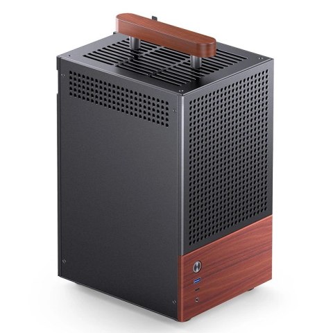 Obudowa Jonsbo T6, Mini-Tower, Mini-ITX, Tempered Glass, Holz - czarna