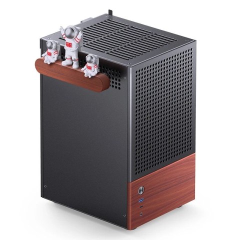 Obudowa Jonsbo T6, Mini-Tower, Mini-ITX, Tempered Glass, Holz - czarna