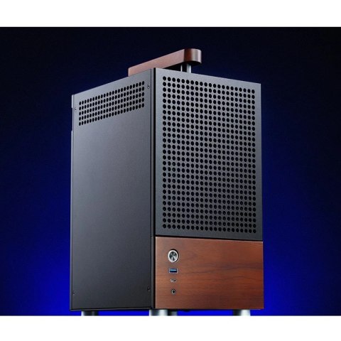 Obudowa Jonsbo T6, Mini-Tower, Mini-ITX, Tempered Glass, Holz - czarna