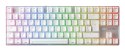 CHERRY MX 8.2 Pro TMR Wireless klawiatura Gaming USB + RF Wireless + Bluetooth QWERTZ Niemiecki Srebrny, Biały