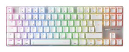 CHERRY MX 8.2 Pro TMR Wireless klawiatura Gaming USB + RF Wireless + Bluetooth QWERTZ Niemiecki Srebrny, Biały