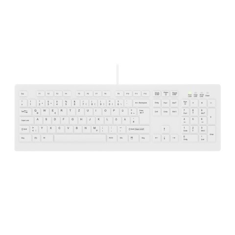 Contour Design Active Key AK-C8100F-UVS-W/GE klawiatura Medyczna USB QWERTZ Niemiecki Biały