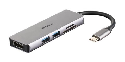 D-Link DUB-M530 stacja dokująca Przewodowa USB 3.2 Gen 1 (3.1 Gen 1) Type-C Aluminium, Czarny