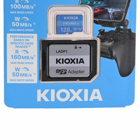 KIOXIA Exceria Plus 128GB microSD G2 UHS I U3 V30 with adapter