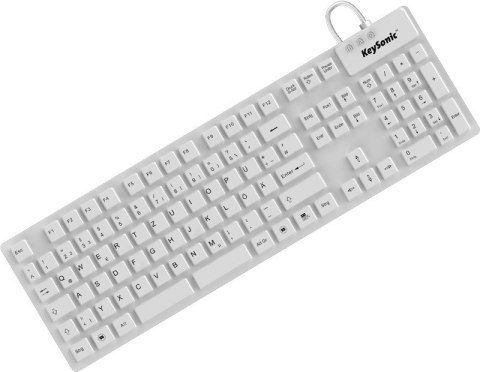 KeySonic KSK-8030 IN (DE) white klawiatura Przemysłowy USB QWERTZ Niemiecki Biały