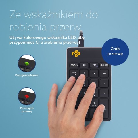 Klawiatura numeryczna R-Go Tools Numpad Break USB juodas