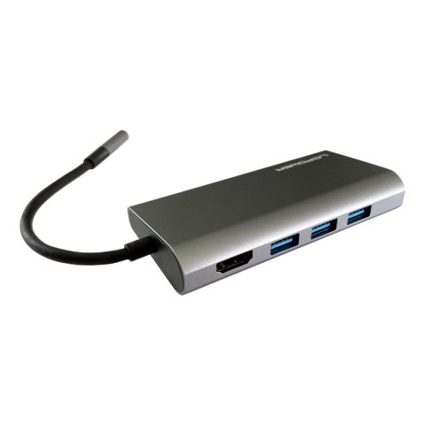 LC-Power LC-HUB-C-MULTI-5 stacja dokująca Przewodowa USB 3.2 Gen 1 (3.1 Gen 1) Type-C Antracyt, Czarny