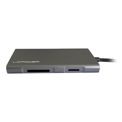LC-Power LC-HUB-C-MULTI-5 stacja dokująca Przewodowa USB 3.2 Gen 1 (3.1 Gen 1) Type-C Antracyt, Czarny
