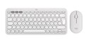 Logitech 920-012204 klawiatura Dołączona myszka Uniwersalne RF Wireless + Bluetooth QWERTZ Niemiecki Biały
