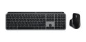 Logitech MX Keys S Combo for Mac klawiatura Dołączona myszka Dom/Biuro Bluetooth QWERTZ Niemiecki Szary