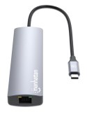 Manhattan 153966 stacja dokująca Przewodowa USB 3.2 Gen 2 (3.1 Gen 2) Type-C Srebrny