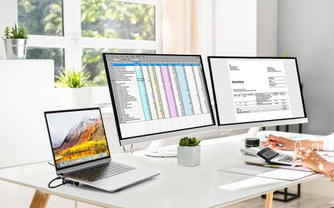 Manhattan 190398 stacja dokująca Przewodowa USB 3.2 Gen 1 (3.1 Gen 1) Type-C Szary