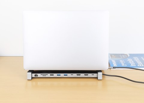 Manhattan 190398 stacja dokująca Przewodowa USB 3.2 Gen 1 (3.1 Gen 1) Type-C Szary