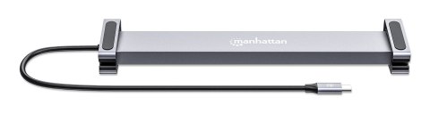 Manhattan 190398 stacja dokująca Przewodowa USB 3.2 Gen 1 (3.1 Gen 1) Type-C Szary