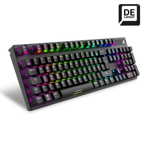 Sharkoon SKILLER SGK20 Brown klawiatura Gaming USB QWERTZ Niemiecki Czarny