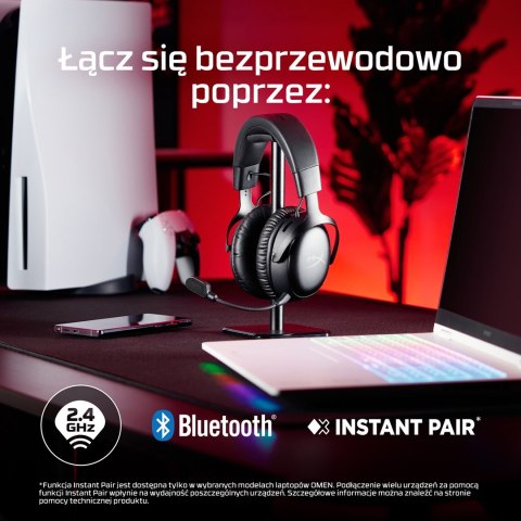 HyperX Cloud III Wireless - bezprzewodowy zestaw słuchawkowy do gier (czarno-czerwony)