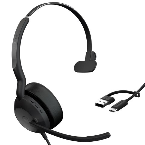 Jabra Evolve2 50 Zestaw słuchawkowy Przewodowa Opaska na głowę Biuro/centrum telefoniczne USB Type-C / USB Type-A Bluetooth Czar