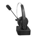 LogiLink BT0059 słuchawki/zestaw słuchawkowy Bezprzewodowy Opaska na głowę Biuro/centrum telefoniczne Bluetooth Podstawka do ład