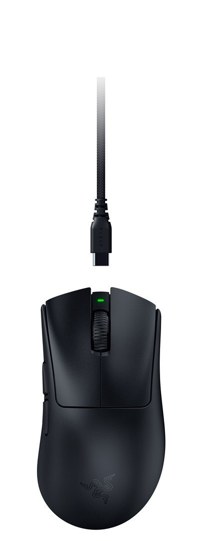 Razer DeathAdder V4 Pro myszka Gaming Po prawej stronie RF Wireless + USB Type-A Optyczny 45000 DPI