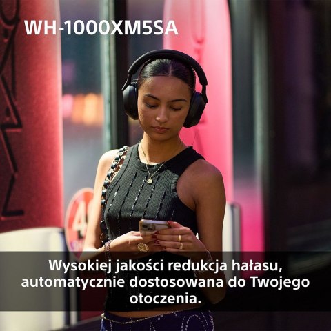 Słuchawki bezprzewodowe SONY WH-1000XM5SA Black (OUTLET)